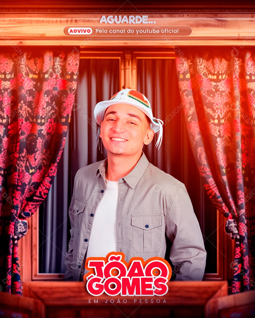 Flyer Jõao Gomes em João Pessoa Social Media PSD Editável