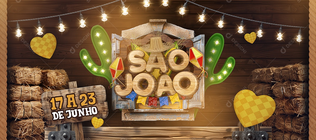 Social Media Banner São João Festa Junina PSD Editável