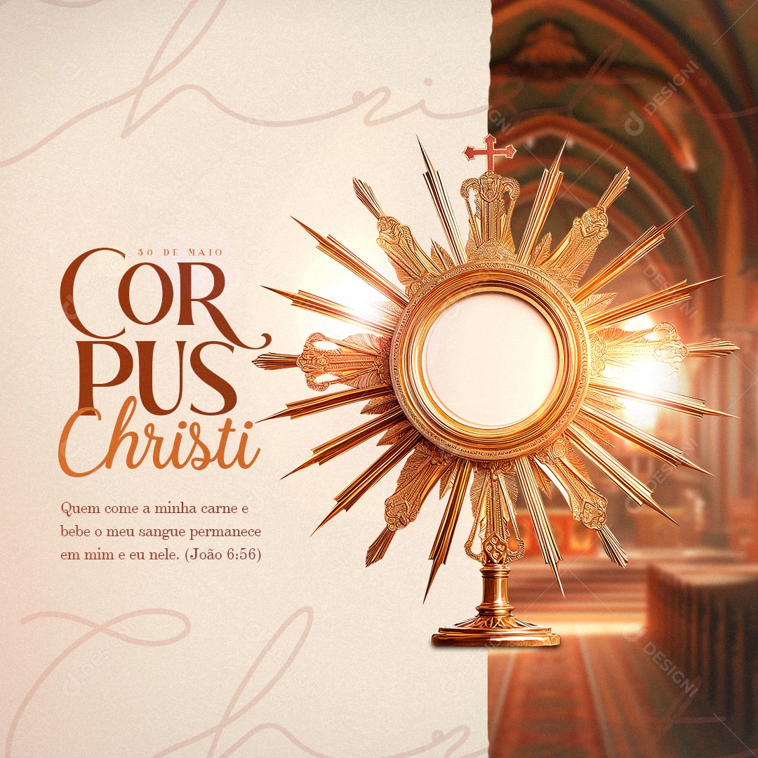 Corpus Christi 30 de Maio Feed Social Media PSD Editável