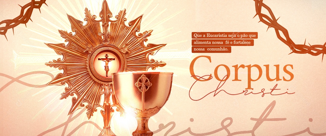 Corpus Christi 30 de Maio Banner Social Media PSD Editável