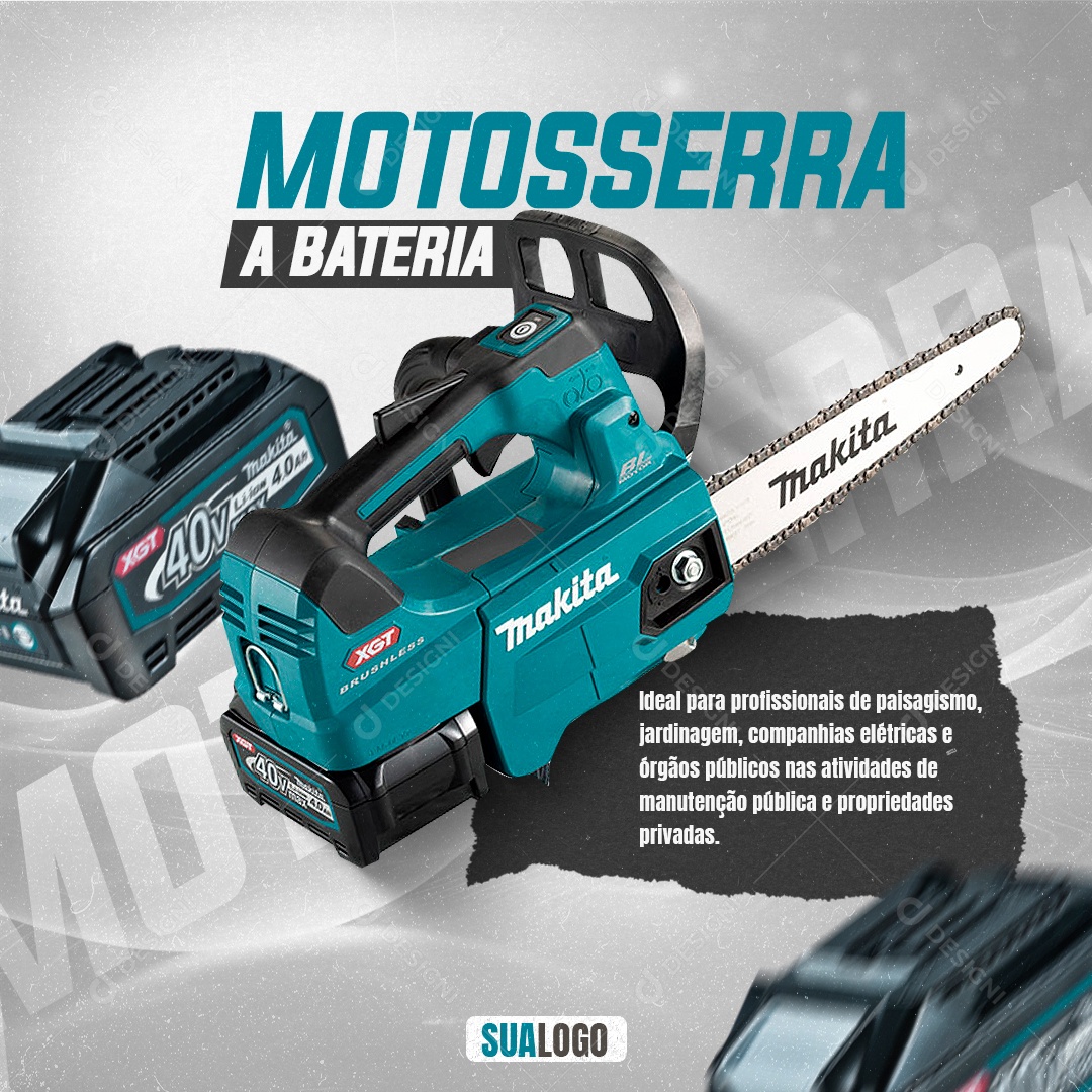 Social Media Produtos Makita Motosserra PSD Editável