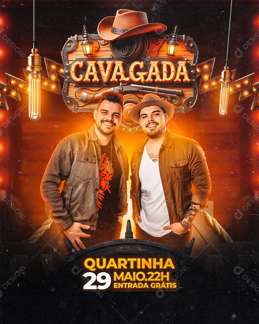 Flyer Cavalgada Quartinha Social Media PSD Editável