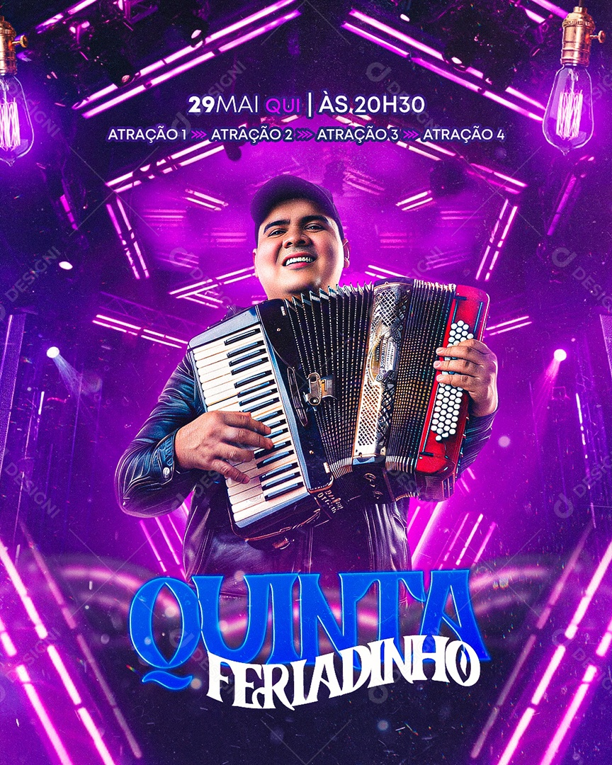 Flyer Quinta Feriadinho Social Media PSD Editável