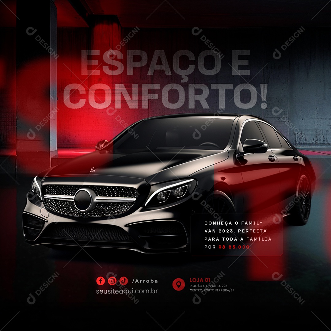 Concessionária Espaço e Conforto Social Media PSD Editável