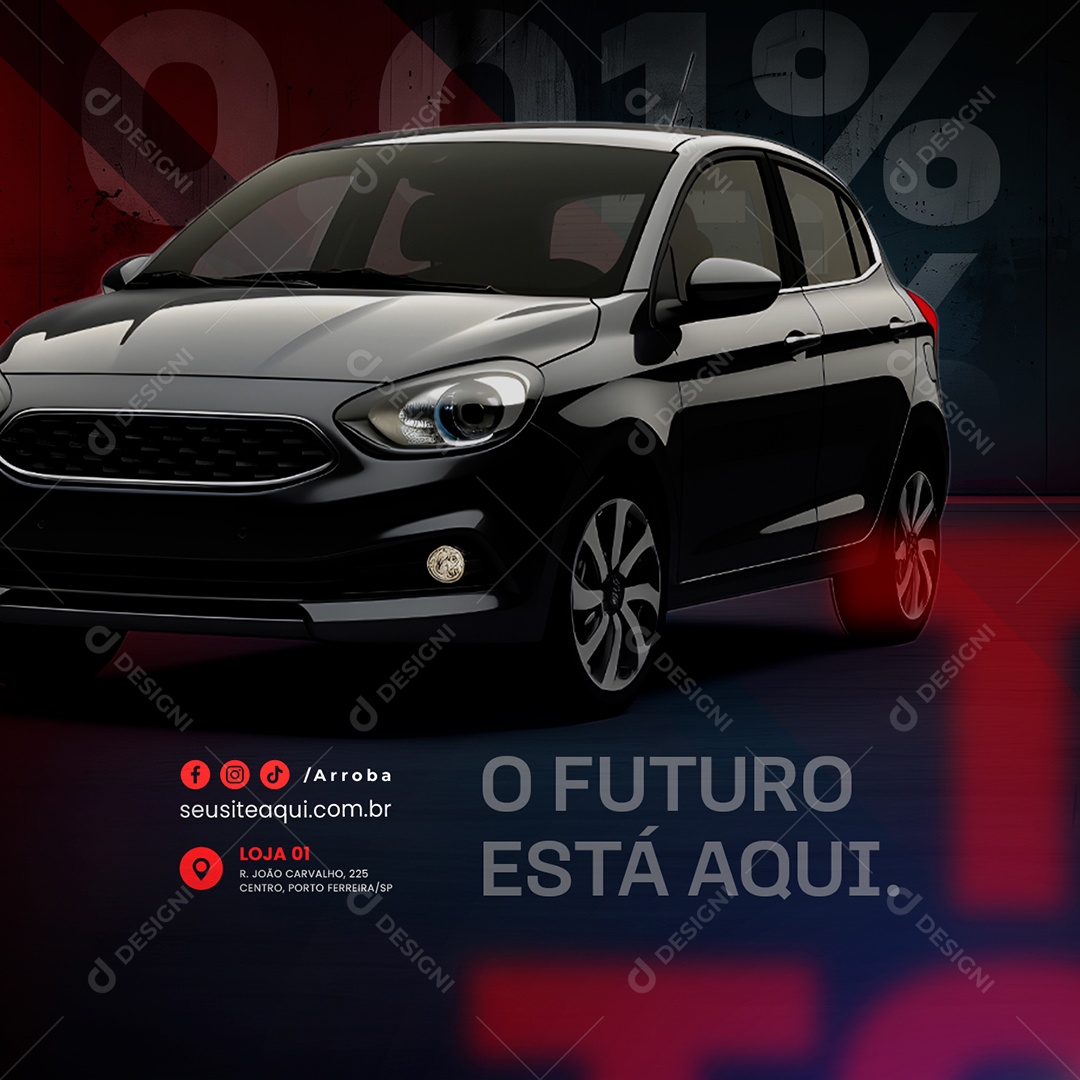 Concessionária O Futuro Está Aqui Social Media PSD Editável