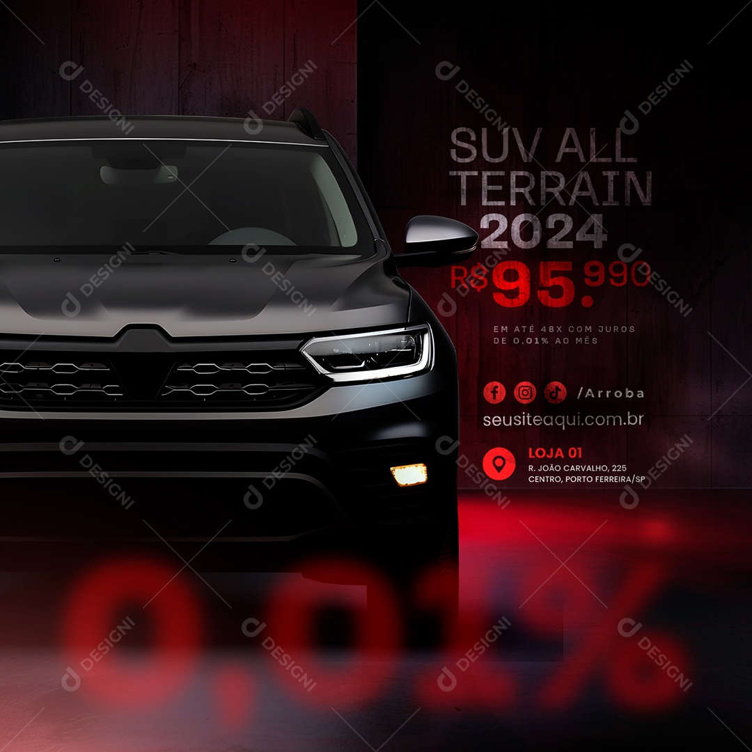 Concessionária Suv All Terrain 2024 Social Media PSD Editável