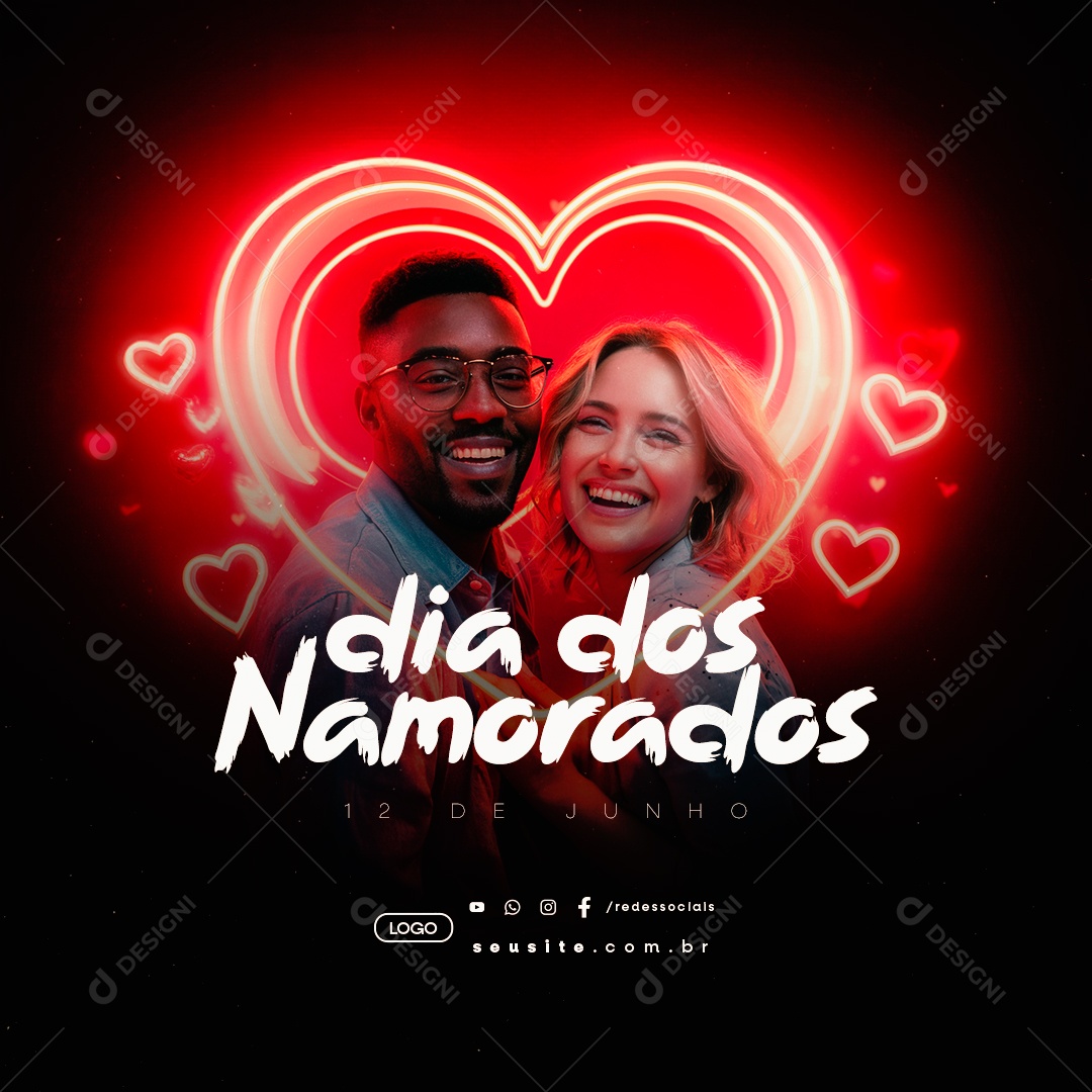 Dia dos Namorados 12 de Junho Social Media PSD Editável