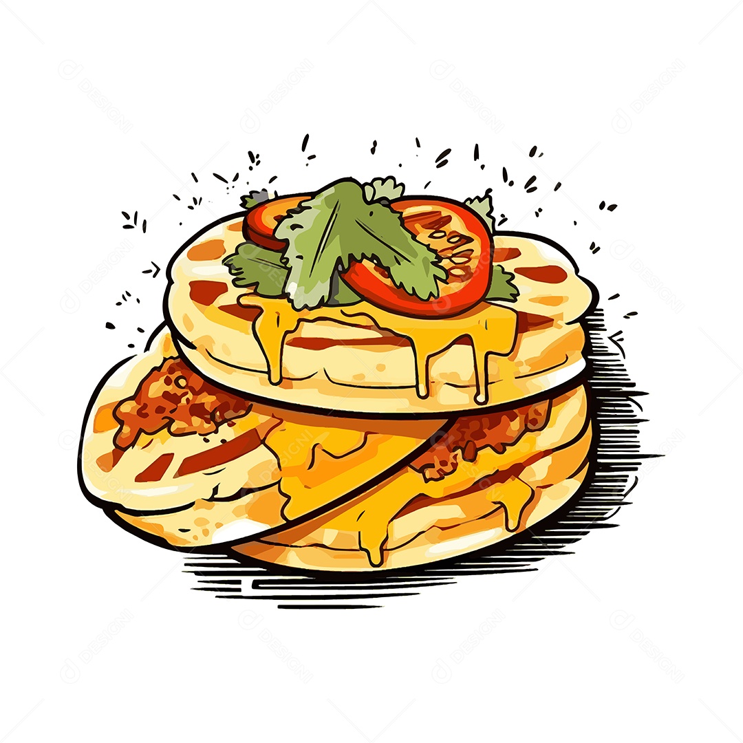 Arepa Ilustração Vetor EPS