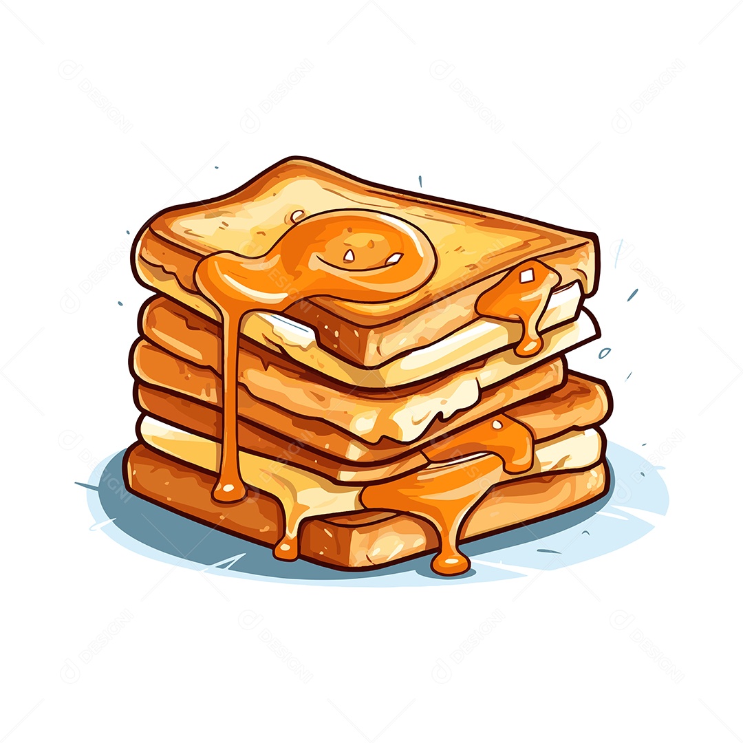 Kaya Toast Ilustração Vetor EPS