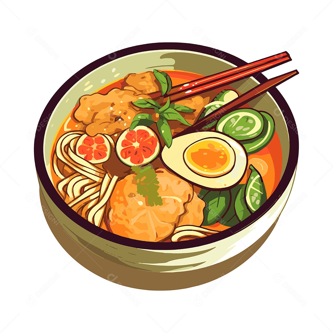 Laksa Ilustração Vetor EPS