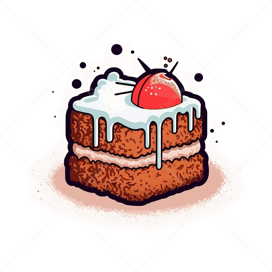 Lamington Ilustração Vetor EPS