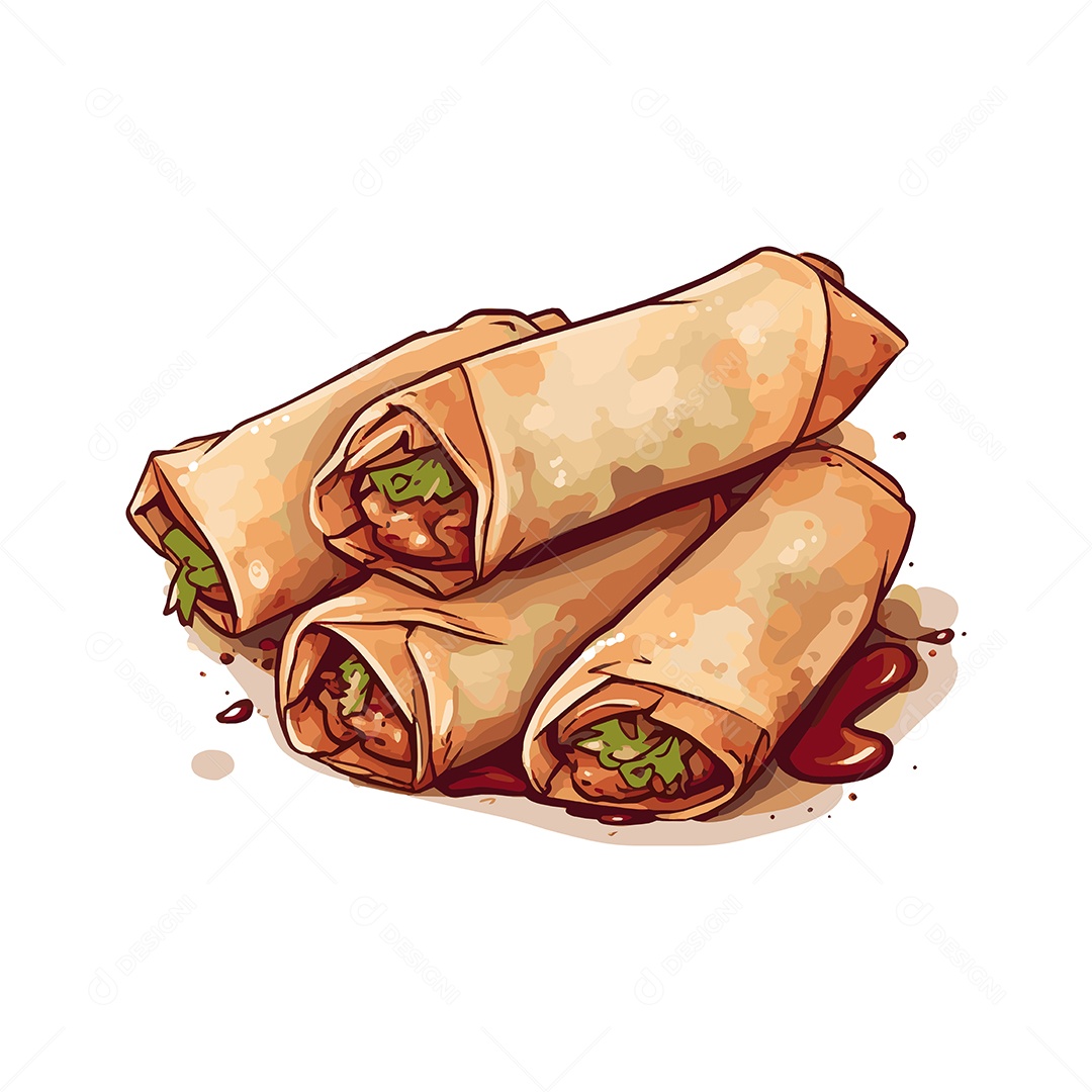 Lumpia Ilustração Vetor EPS
