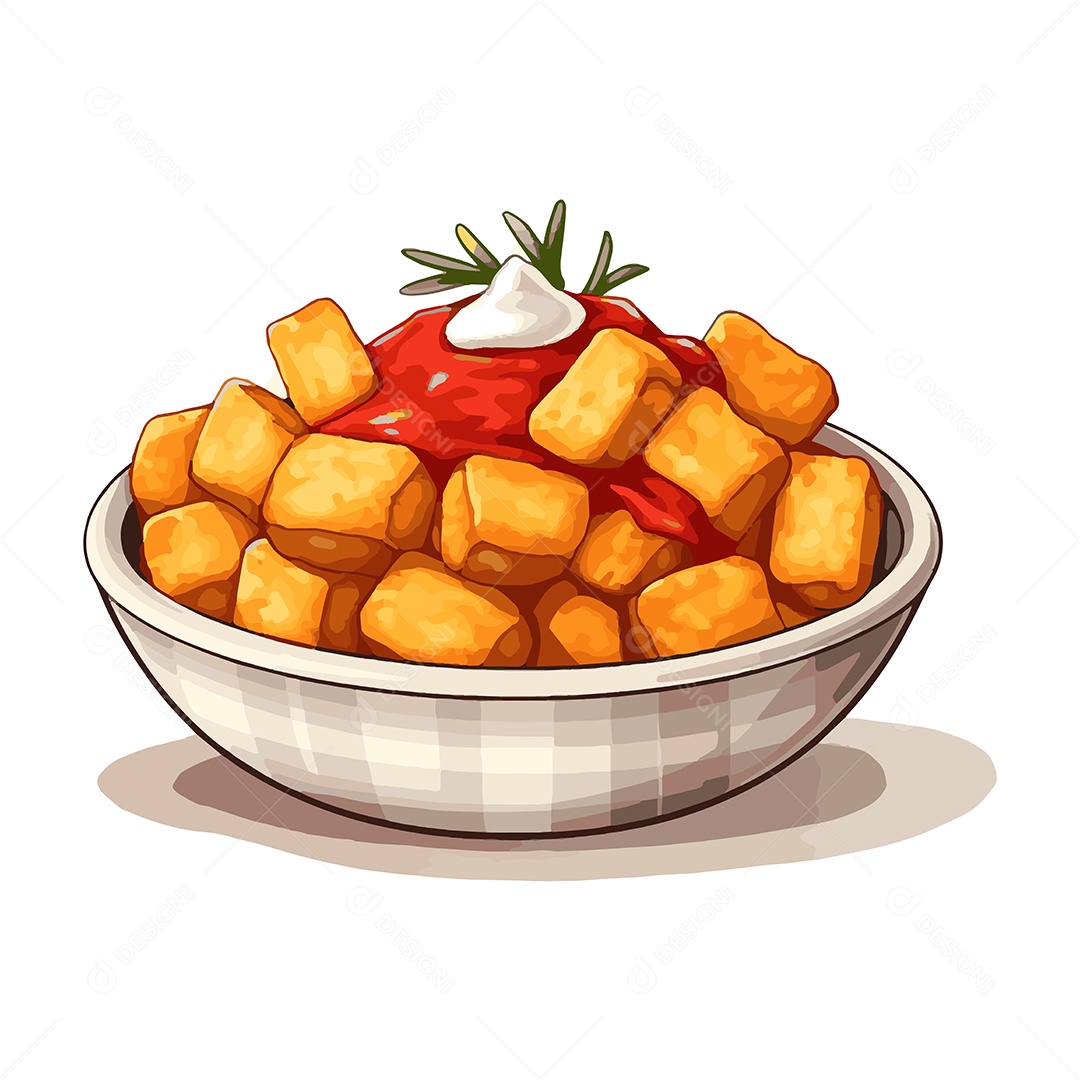 Batata Frita Ilustração Vetor EPS
