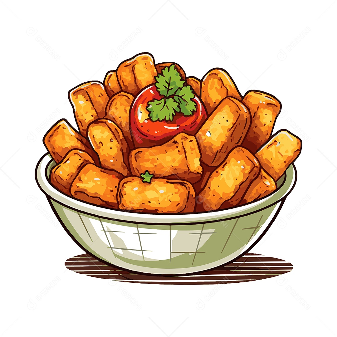 Batata Frita Ilustração Vetor EPS
