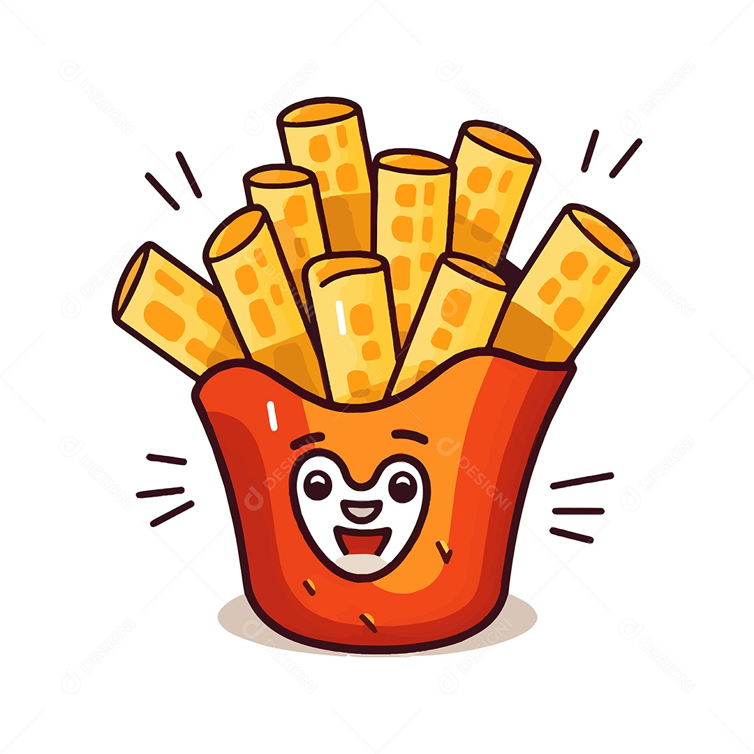 Batata Frita Ilustração Vetor EPS