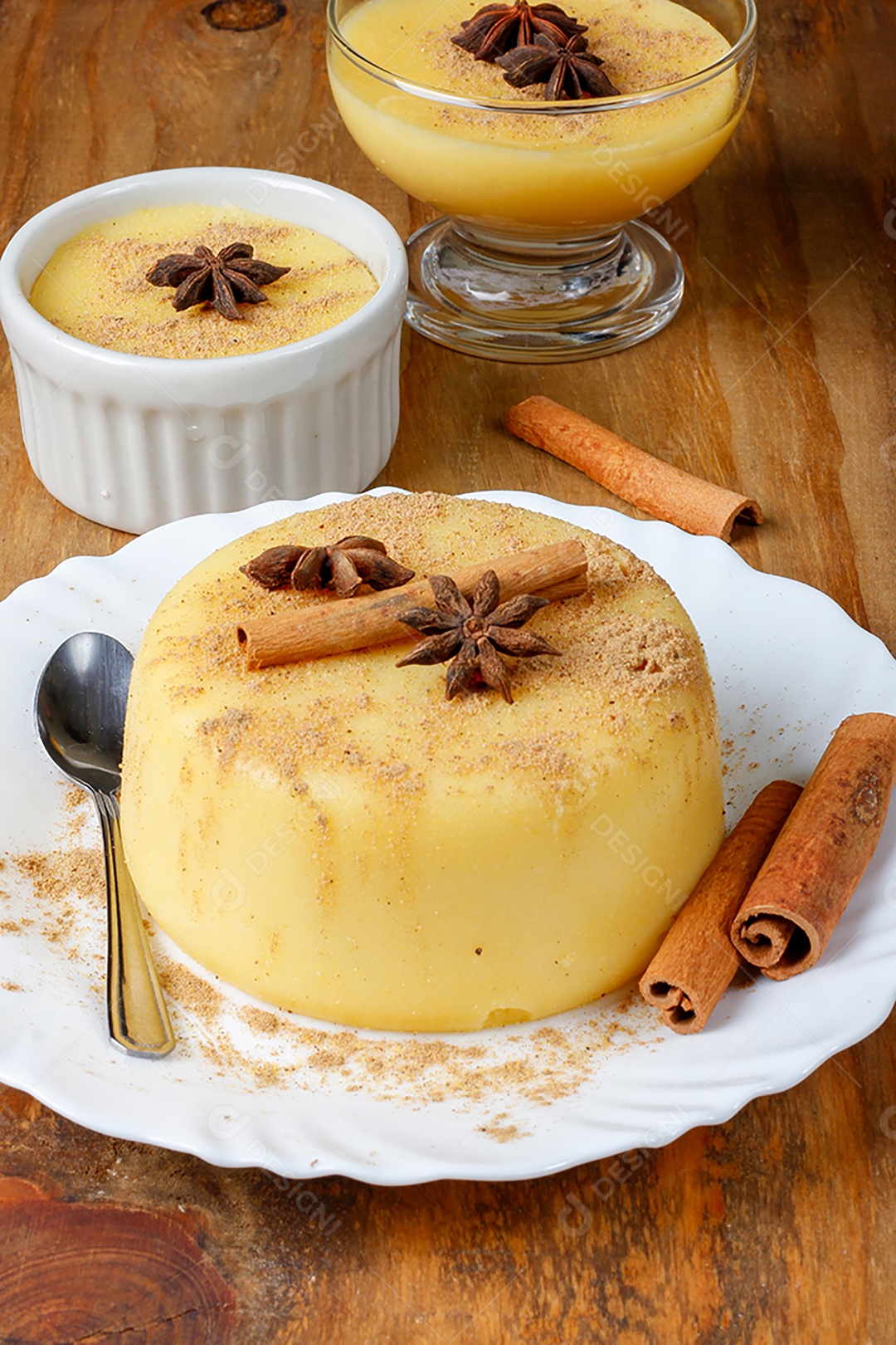 Curau de milho caseiro com canela