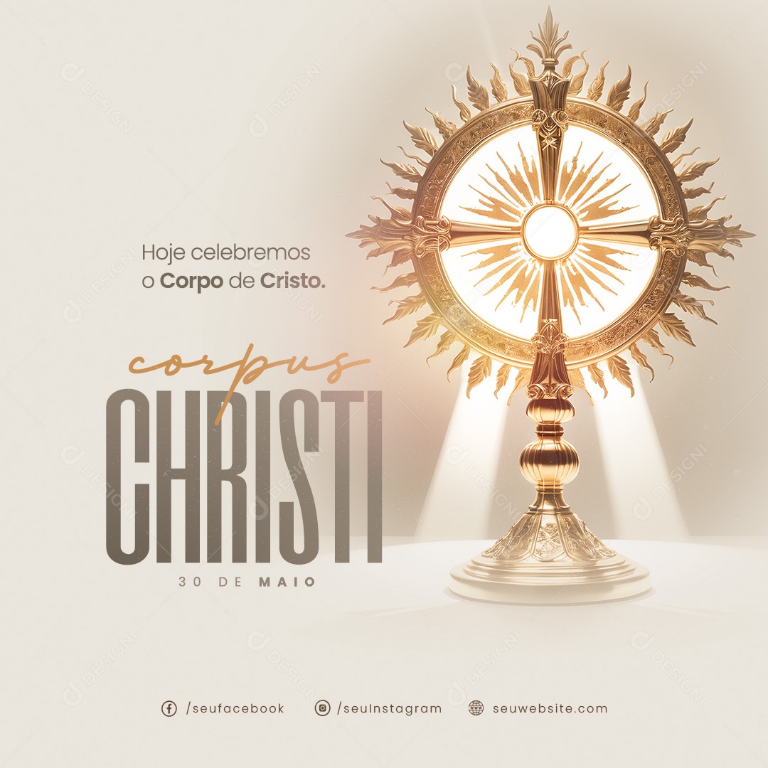 Corpus Christi 30 de Maio Social Media PSD Editável