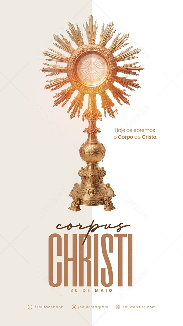 Story Corpus Christi 30 de Maio Celebramos Social Media PSD Editável