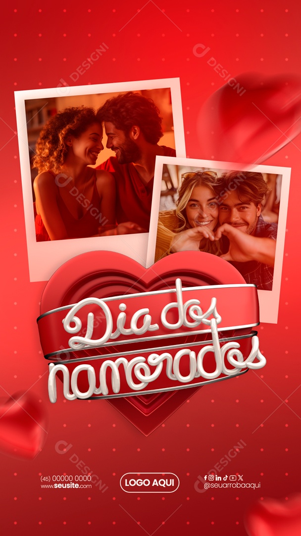 Story Dia dos Namorados 12 de Junho Social Media PSD Editável
