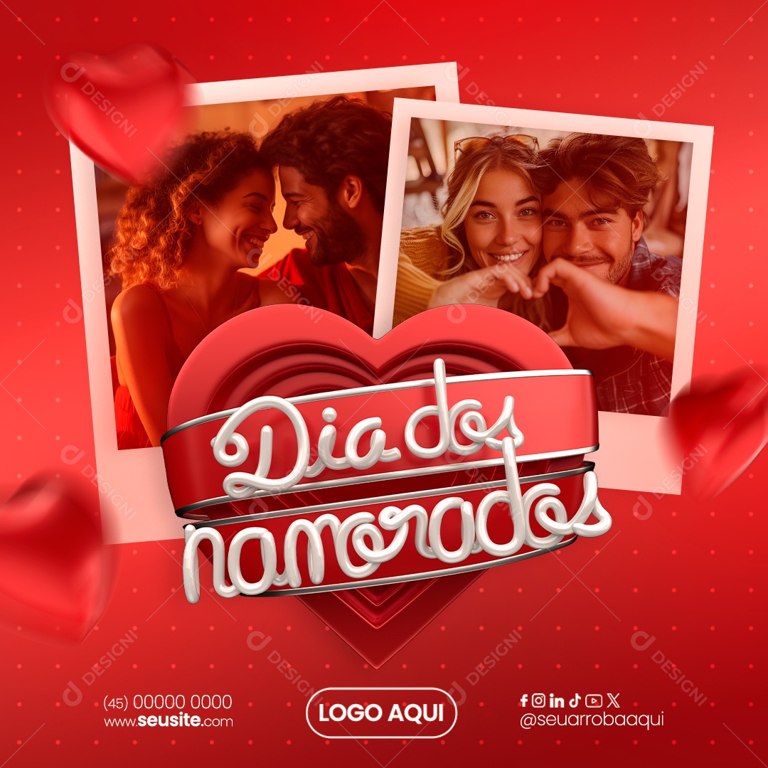 Dia dos Namorados 12 de Junho Social Media PSD Editável