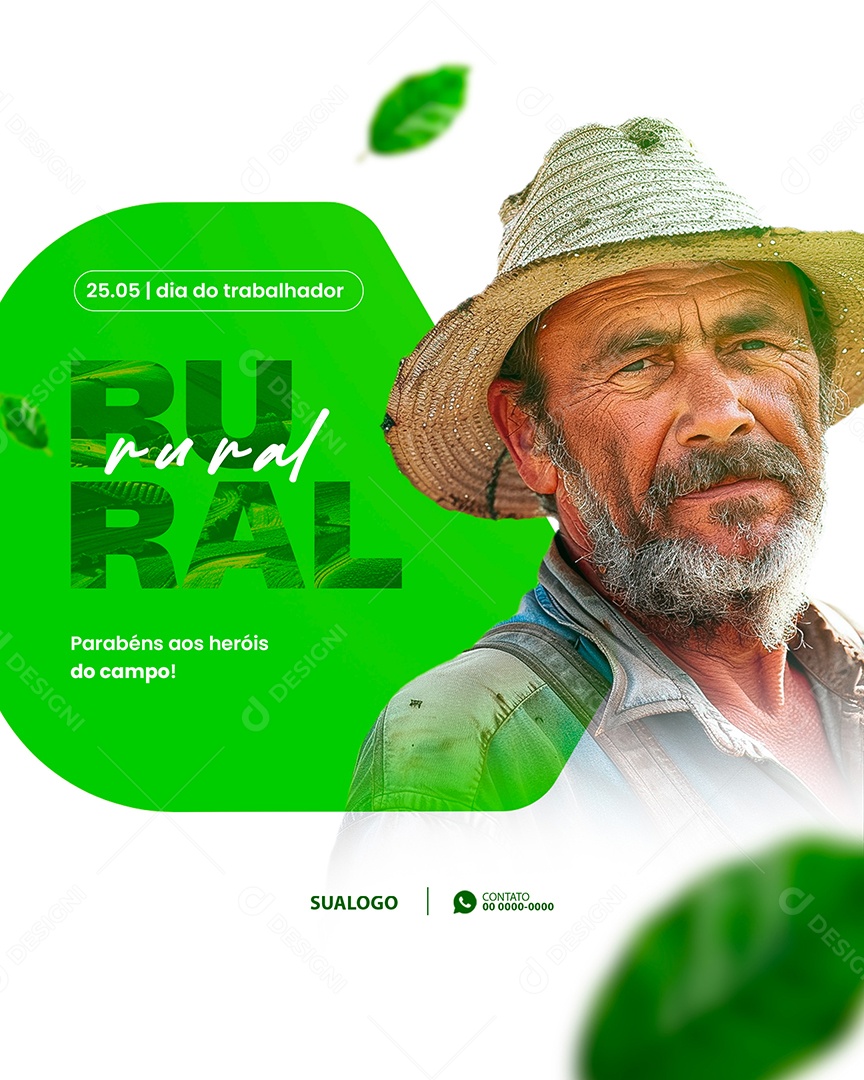 Dia do Trabalhador Rural 25 de Maio Social Media PSD Editável
