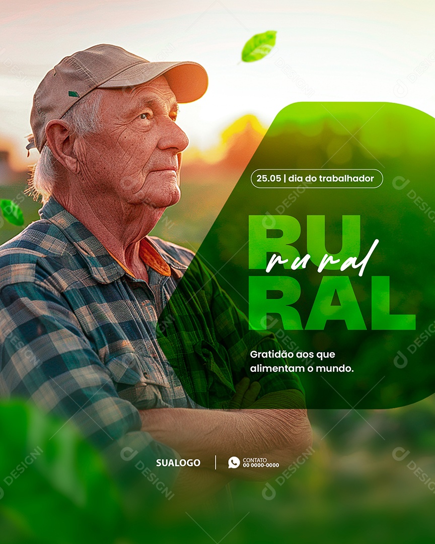 Dia do Trabalhador Rural 25 de Maio Social Media PSD Editável