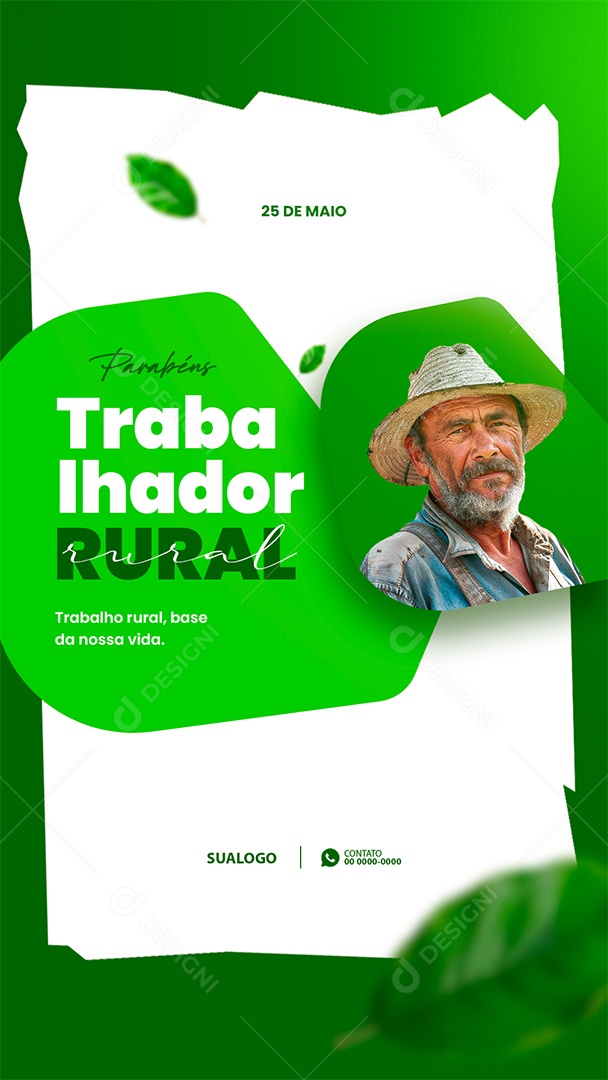Dia do Trabalhador Rural 25 de Maio Social Media PSD Editável