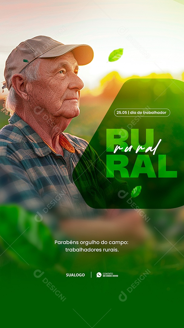 Dia do Trabalhador Rural 25 de Maio Social Media PSD Editável