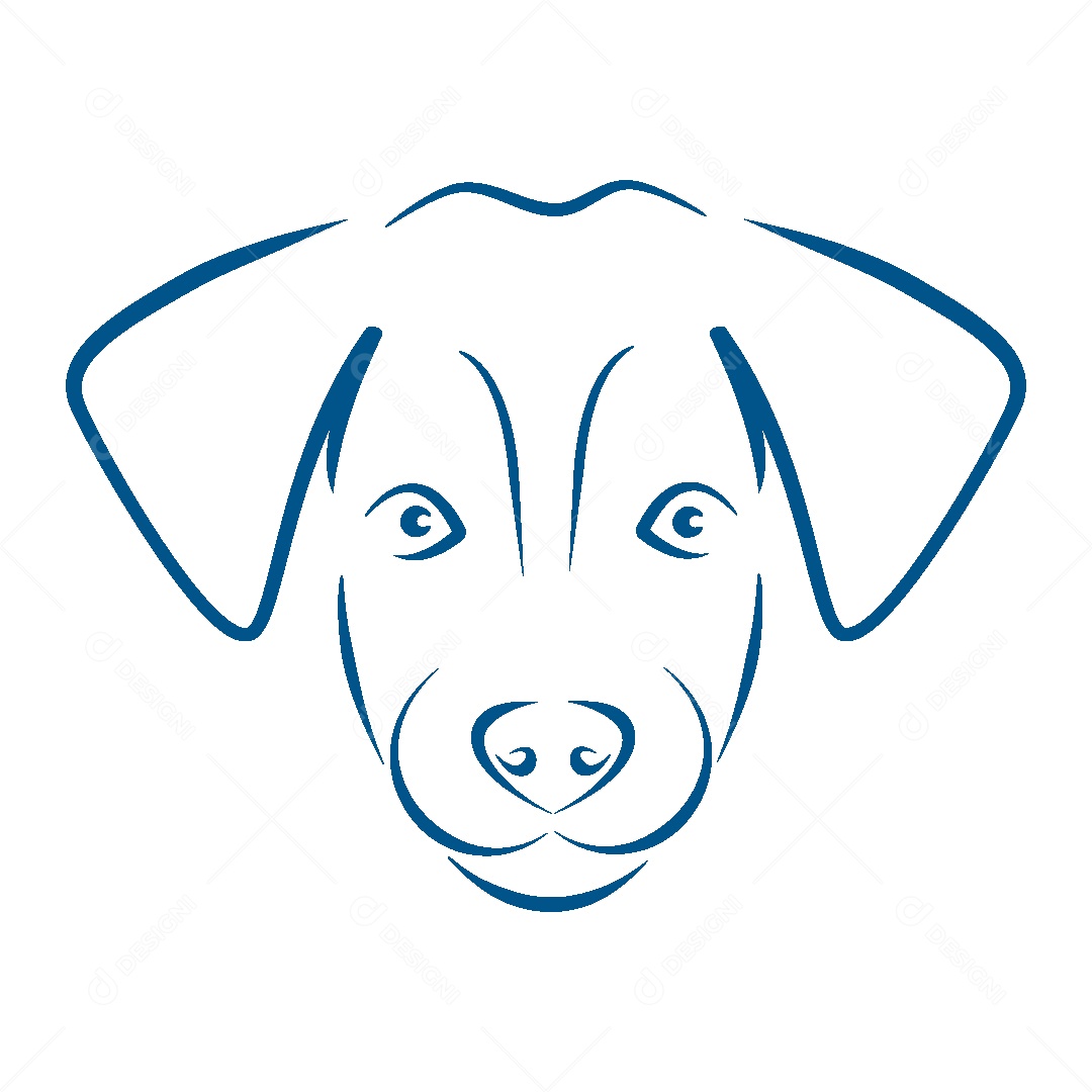 Desenho de Cachorro Ilustração Vetor EPS