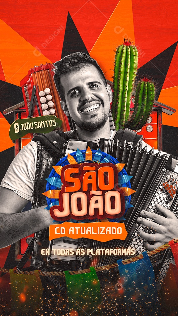 Story Flyer São João CD Atualizado João Santos Social Media PSD Editável