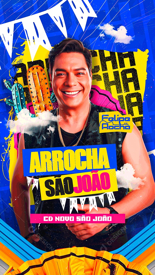Story Flyer Arrocha São João Social Media PSD Editável