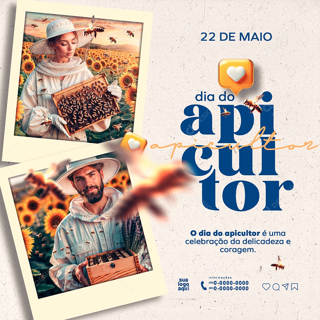 Feed Dia do Apicultor 22 de Maio Social Media PSD Editável