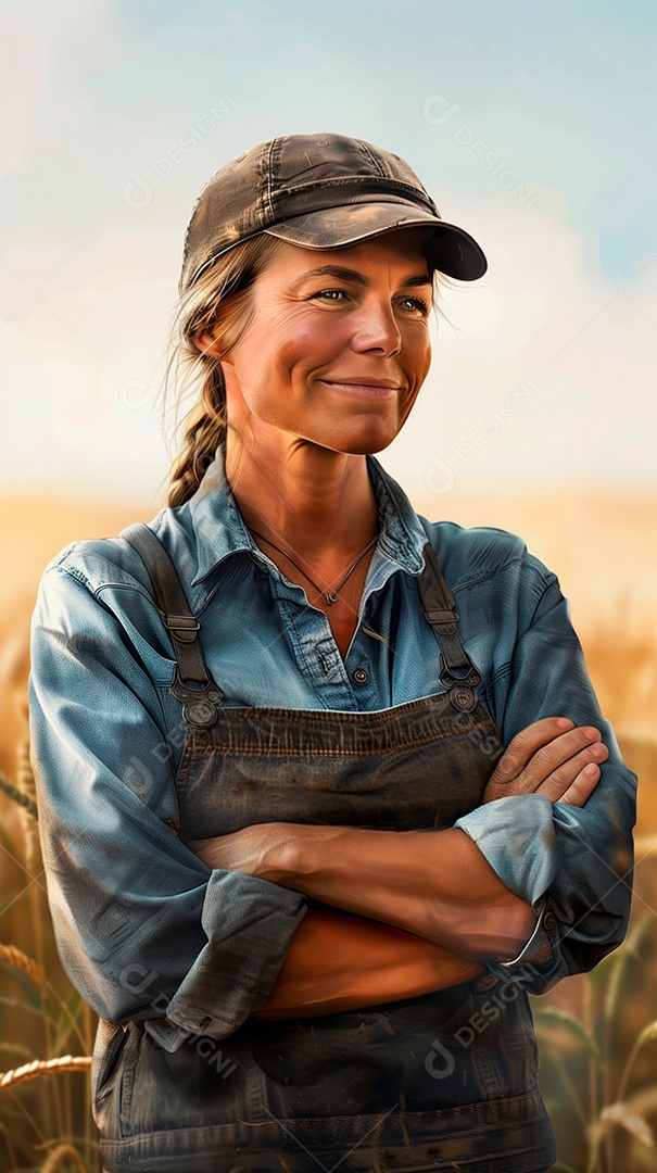 Imagem produtora trabalhadora rural agricultora fazendeira agro.