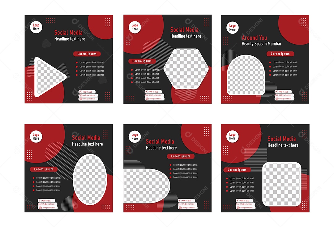 Conjunto de Banners Ilustração Vetor EPS