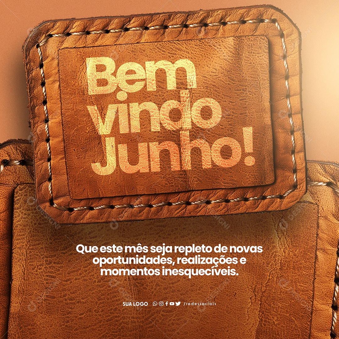 Bem Vindo Junho Novas Oportunidades Social Media PSD Editável