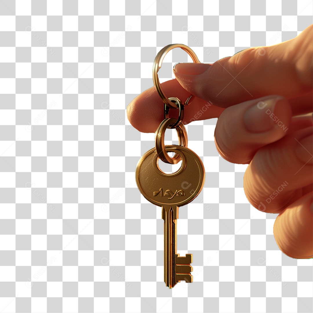Mão segurando uma chave de casa