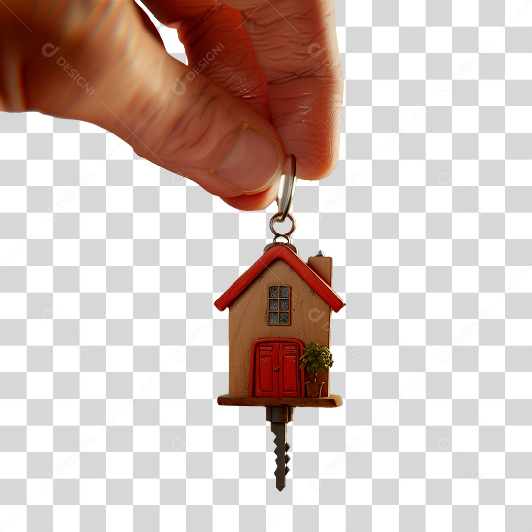 Mão segurando uma chave de casa