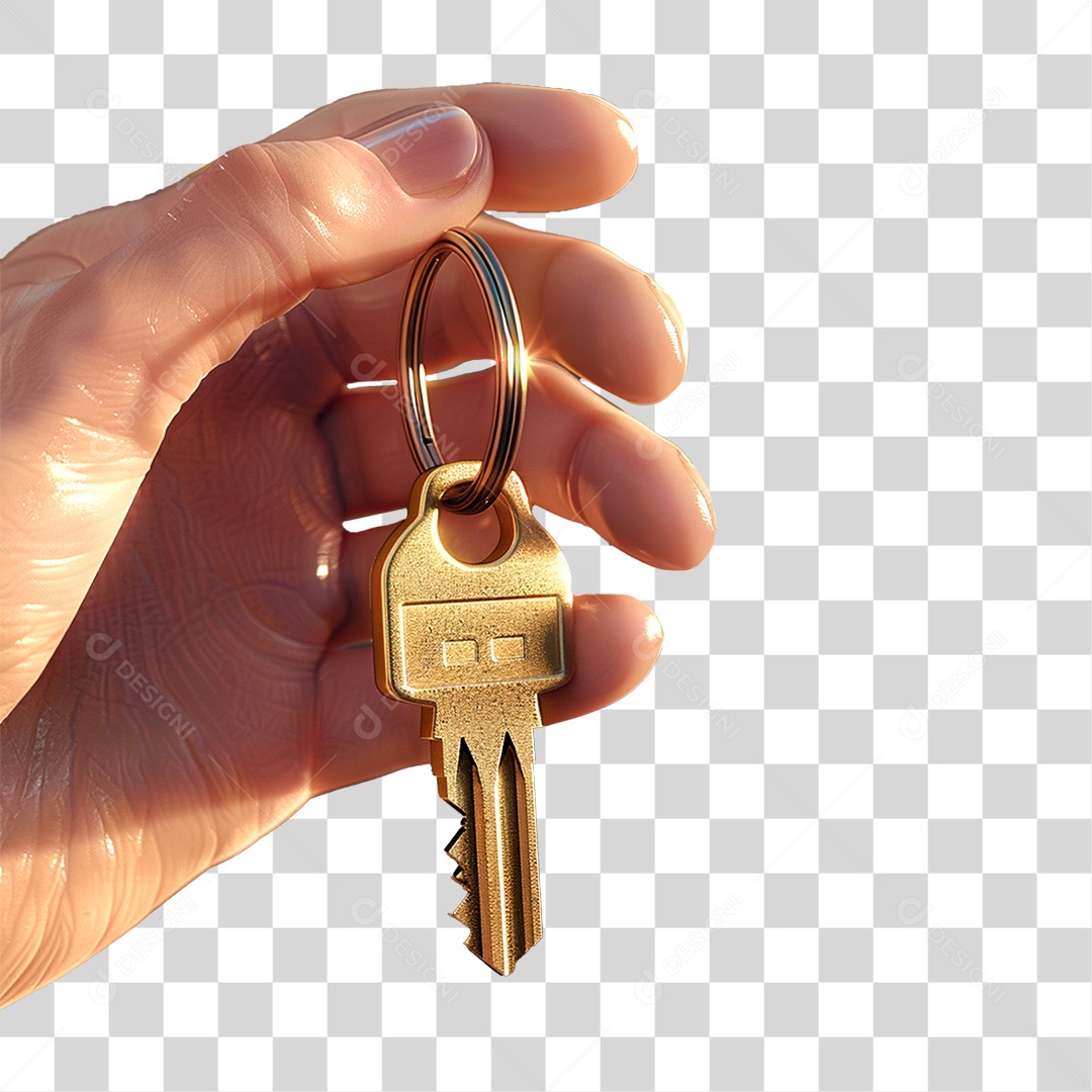 Mão segurando uma chave de casa