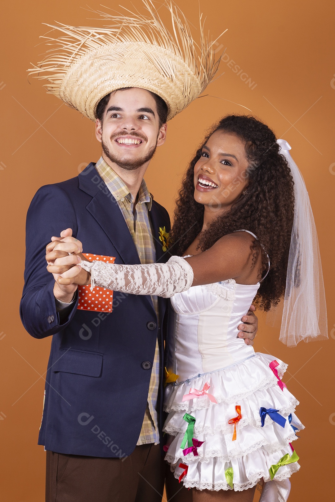 Casal de noivos juninos para festa de são joão