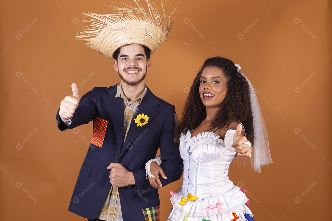 Casal de noivos juninos para festa de são joão