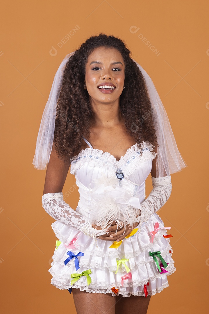 Noiva de quadrilha uma linda jovem morena