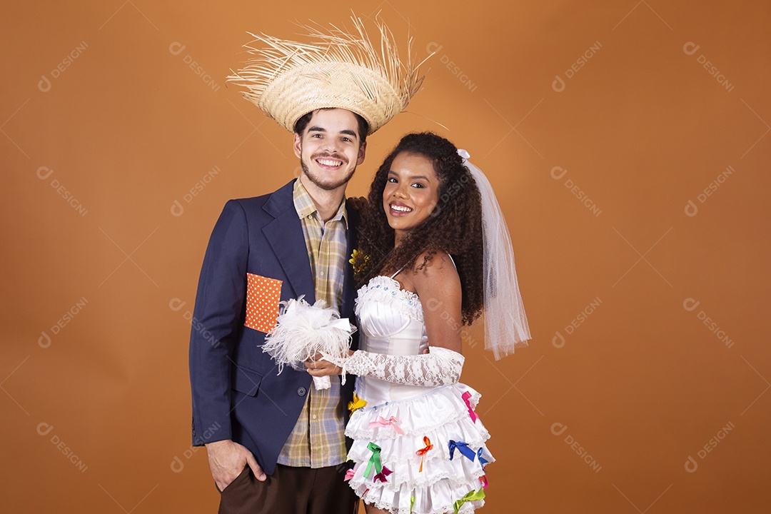 Casal de noivos juninos para festa de são joão