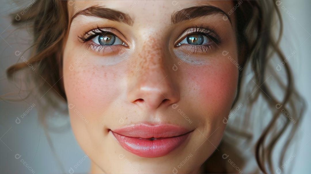 Linda jovem com  belos traços faciais com botox