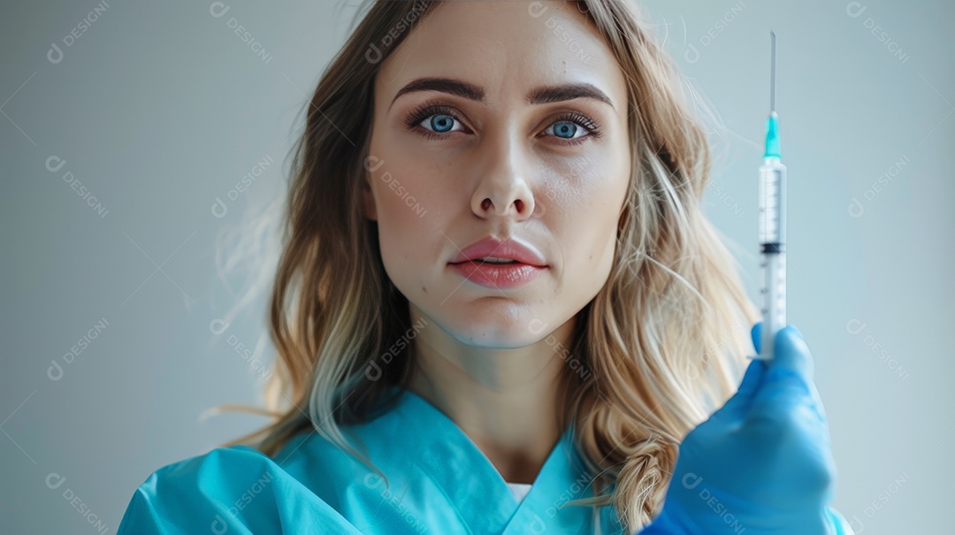 Linda enfermeira anestesista em clinica