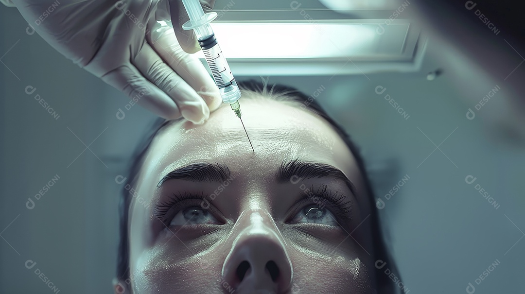 Esteticista aplicando protocolo de rejuvenescimento em mulher