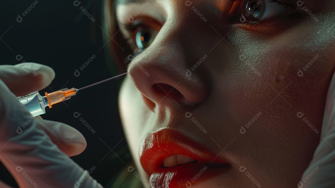 Esteticista aplicando Botox em pacienta