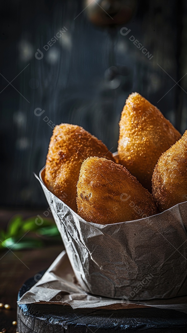 Croquetes recheados com frango