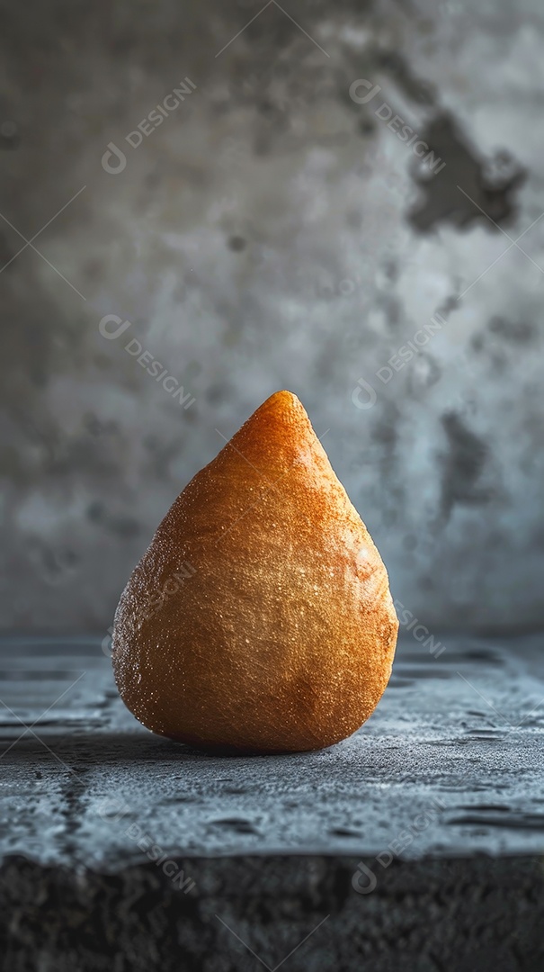 Coxinha deliciosa sobre pedra