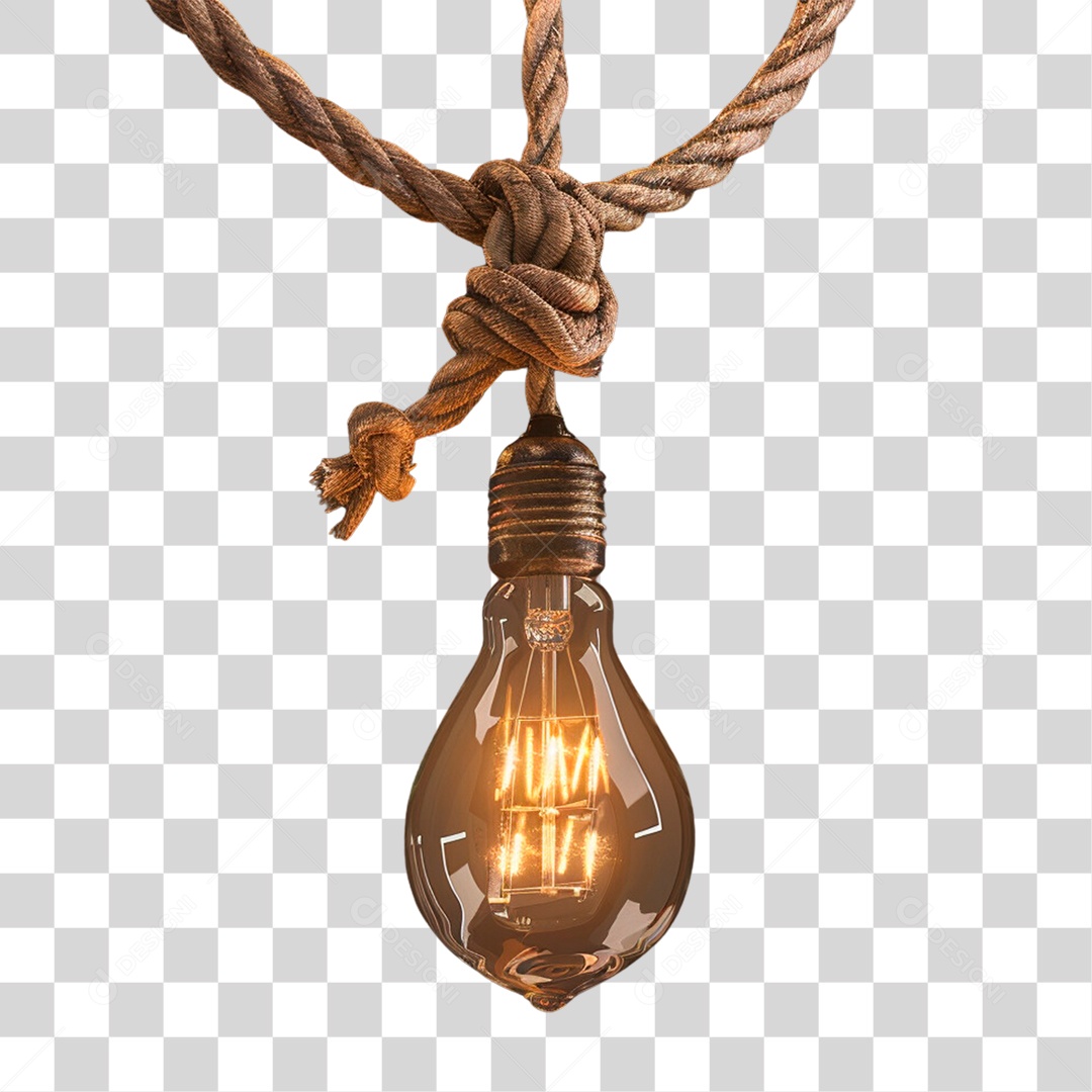 Elemento 3D Lâmpada Rústica PNG Transparente