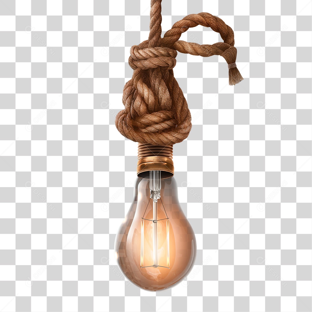 Elemento 3D Lâmpada Rústica PNG Transparente